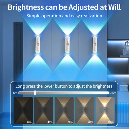 🌈 RGB Motion Sensor Wall Light — Magnetic Rechargeable LED Night Light