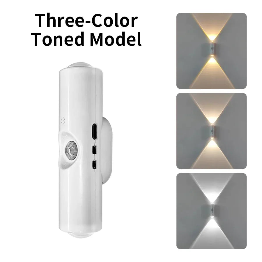🌈 RGB Motion Sensor Wall Light — Magnetic Rechargeable LED Night Light