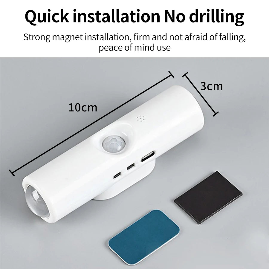 🌈 RGB Motion Sensor Wall Light — Magnetic Rechargeable LED Night Light