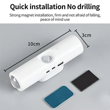 🌈 RGB Motion Sensor Wall Light — Magnetic Rechargeable LED Night Light