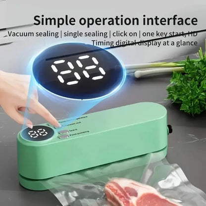 Mini Vacuum Sealer — USB Portable Food Sealing Machine with Pump &amp; Bags