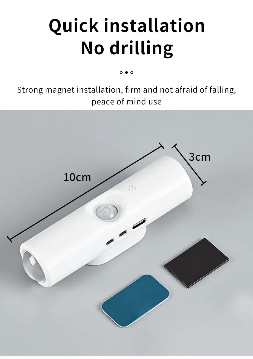 🌈 RGB Motion Sensor Wall Light — Magnetic Rechargeable LED Night Light