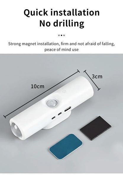 🌈 RGB Motion Sensor Wall Light — Magnetic Rechargeable LED Night Light