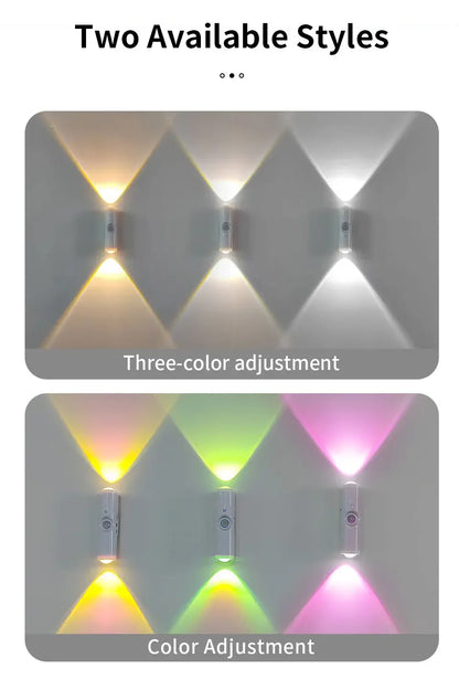 🌈 RGB Motion Sensor Wall Light — Magnetic Rechargeable LED Night Light