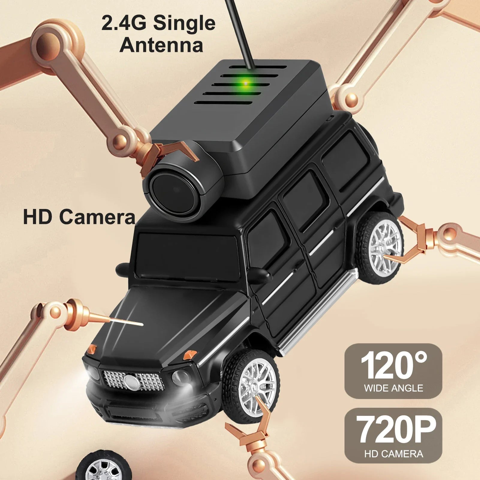 Mini RC Car with 720P HD Camera | Remote Control Spy Car with LED Lights &amp; App Control